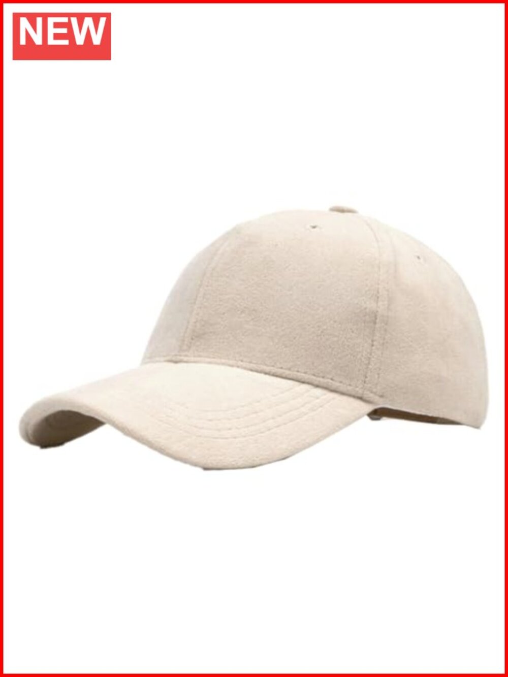 Vintage Faux Suede Baseball Cap Adjustable Plain Hat Fall Winter